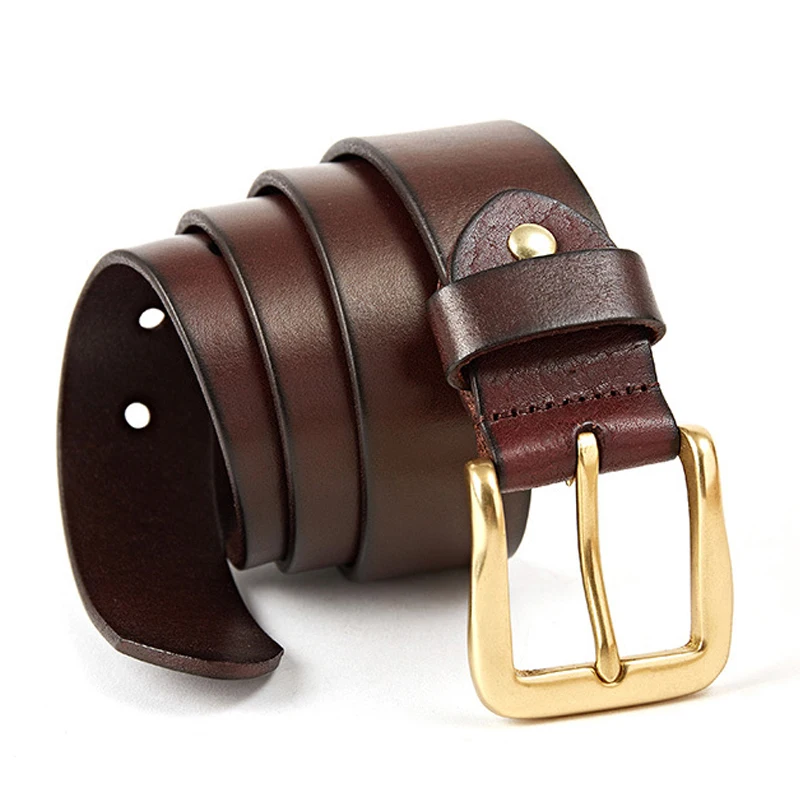 new men leather belt golden buckle genuine leather wide belts for men good quality cow skin leather jean's strap brown
new men leather belt golden buckle genuine leather wide belts for men good quality cow skin leather jean's strap brown