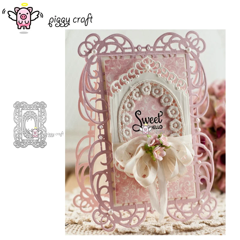 Piggy Craft metal cutting dies cut die mold Lace flower vine frame Scrapbook paper craft knife mould blade punch stencils dies
Piggy Craft metal cutting dies cut die mold Lace flower vine frame Scrapbook paper craft knife mould blade punch stencils dies
