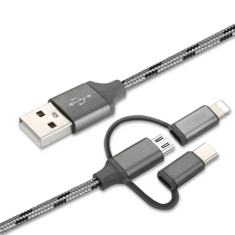 3in1 Mobile Phone USB Data Charging Cable for iPhone 7 8 X Micro USB Type C Charger Cable for Xiaomi Huawei Fast Charging Cable
3in1 Mobile Phone USB Data Charging Cable for iPhone 7 8 X Micro USB Type C Charger Cable for Xiaomi Huawei Fast Charging Cable
