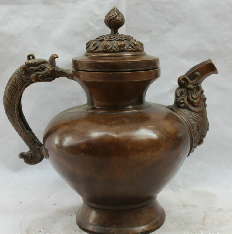 song voge gem S1718 9 Chinese Dynasty palace Bronze Dragon handle lotus flower Wine Tea Pot Flagon
song voge gem S1718 9 Chinese Dynasty palace Bronze Dragon handle lotus flower Wine Tea Pot Flagon