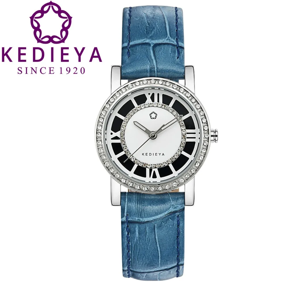 KEDIEYA Brand Women Quartz-Watch Genuine Leather Roma Double Skeleton Dial 44 Zircons Diamond Mosaic Waterproof Wristwatch
KEDIEYA Brand Women Quartz-Watch Genuine Leather Roma Double Skeleton Dial 44 Zircons Diamond Mosaic Waterproof Wristwatch