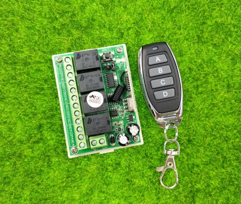 DC 12V 10A 4 channel RF Wireless Remote Control switch Receiver Transmitter Electric Door/Automated curtains
DC 12V 10A 4 channel RF Wireless Remote Control switch Receiver Transmitter Electric Door/Automated curtains
