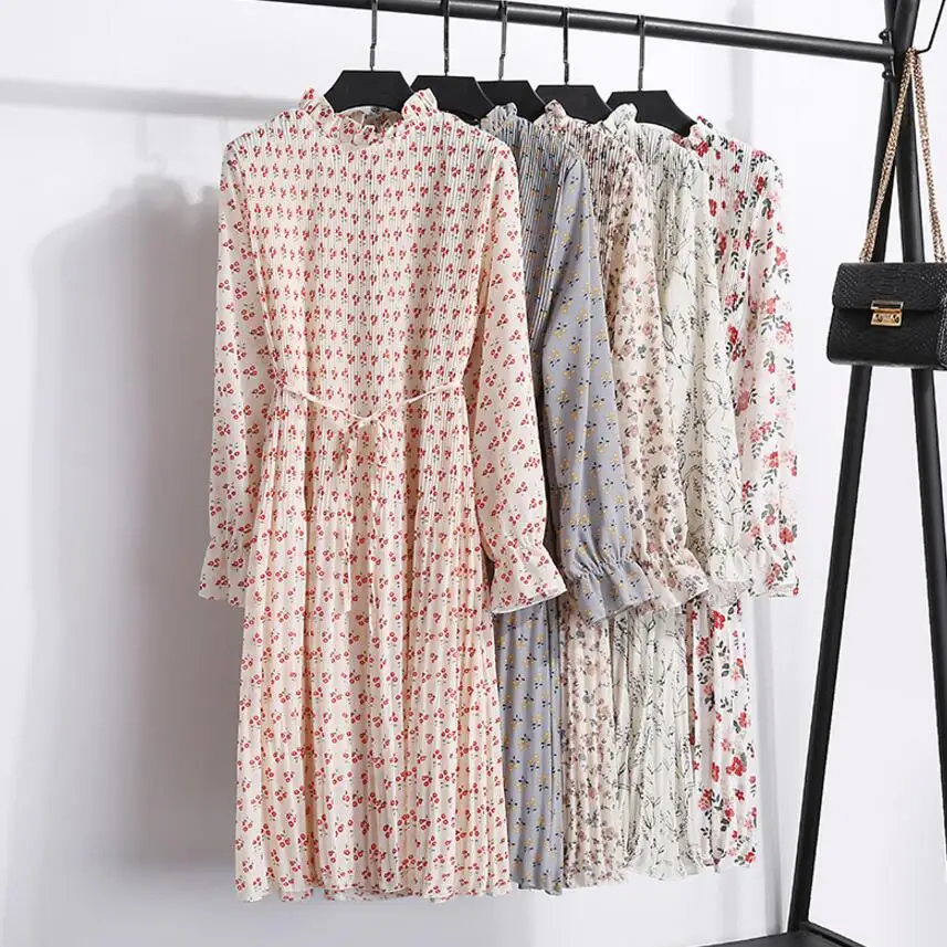 2019 Autumn Winter Vintage Chiffon Floral Dress Plus Size Maxi Boho Dresses Elegant Women Party Long Sleeve Dress Vestidos
2019 Autumn Winter Vintage Chiffon Floral Dress Plus Size Maxi Boho Dresses Elegant Women Party Long Sleeve Dress Vestidos