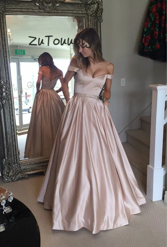 Elegant-Prom-Dresses-2018-Off-the-Shoulder-Evening-Dresses-Long-Beaded-Sash-Satin-Prom-Party-Dress