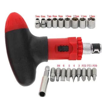 Multifunction T-type Ratchet Screwdriver Wrench S2 Bit Hand Tool Sets + 19pcs S2 Bit and Socket Head
Multifunction T-type Ratchet Screwdriver Wrench S2 Bit Hand Tool Sets + 19pcs S2 Bit and Socket Head