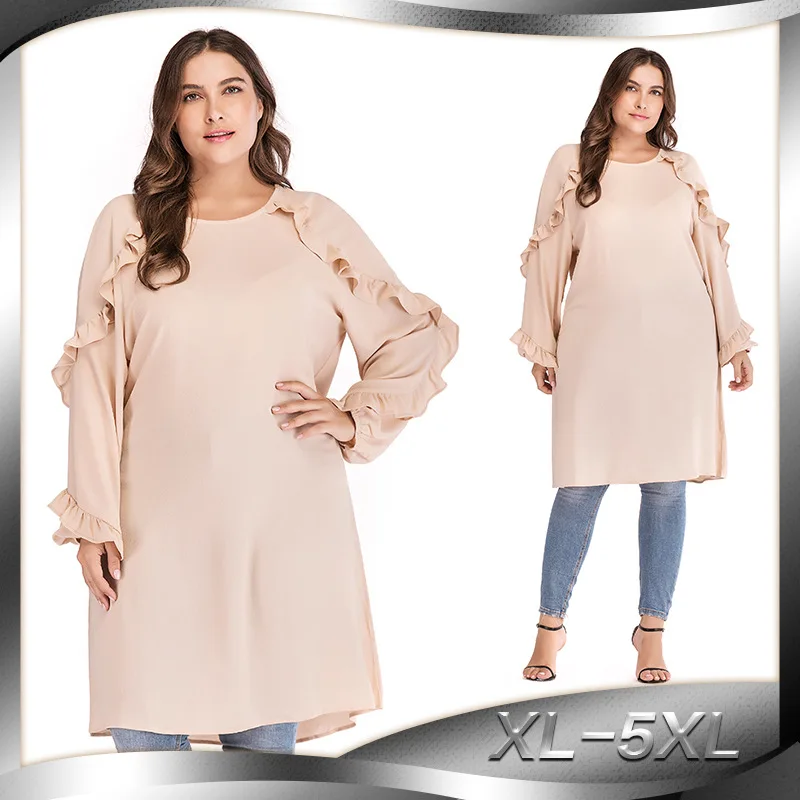 2019 European Autumn Winter Women Dress O Neck Long Sleeve Pleated Solid Midi Muslim Abaya Dress Turkish Hijab Islamic Clothing
2019 European Autumn Winter Women Dress O Neck Long Sleeve Pleated Solid Midi Muslim Abaya Dress Turkish Hijab Islamic Clothing