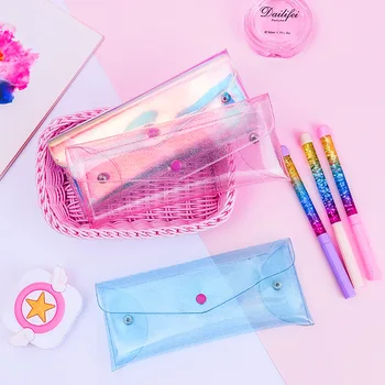 Bling transparent laser pencil case Korean girls Lovely pink tender pencil pouch pencil bag Glasses case Box kids school gift
Bling transparent laser pencil case Korean girls Lovely pink tender pencil pouch pencil bag Glasses case Box kids school gift