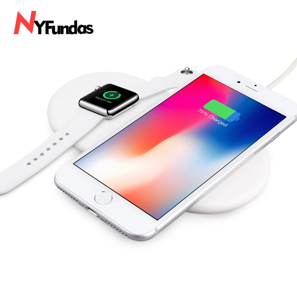 NYFundas Qi 10w Wireless Charger pad for Apple Watch 2 3 4 fast charging 2 in1 for iphone XS MAX XR 8 plus X iwatch dock station
NYFundas Qi 10w Wireless Charger pad for Apple Watch 2 3 4 fast charging 2 in1 for iphone XS MAX XR 8 plus X iwatch dock station