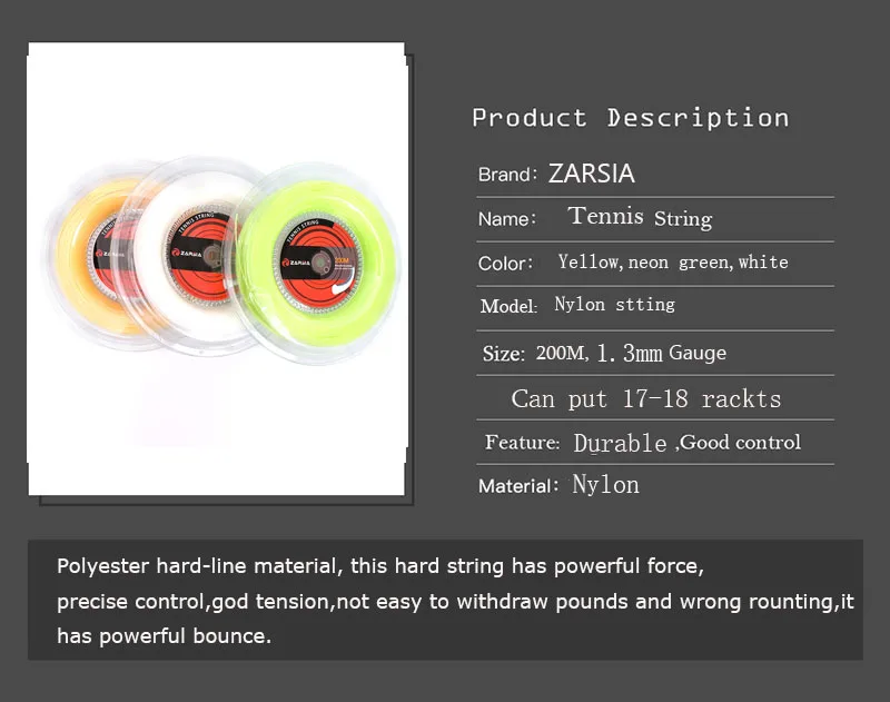 Reel of hybrid tennis string