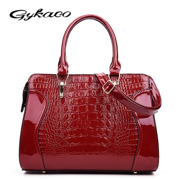Gykaeo 2020 Patent Leather Crocodile Tote Handbag Fashion Shoulder Bags Handbags Women Famous Brands Messenger Bag Sac A Main
Gykaeo 2020 Patent Leather Crocodile Tote Handbag Fashion Shoulder Bags Handbags Women Famous Brands Messenger Bag Sac A Main