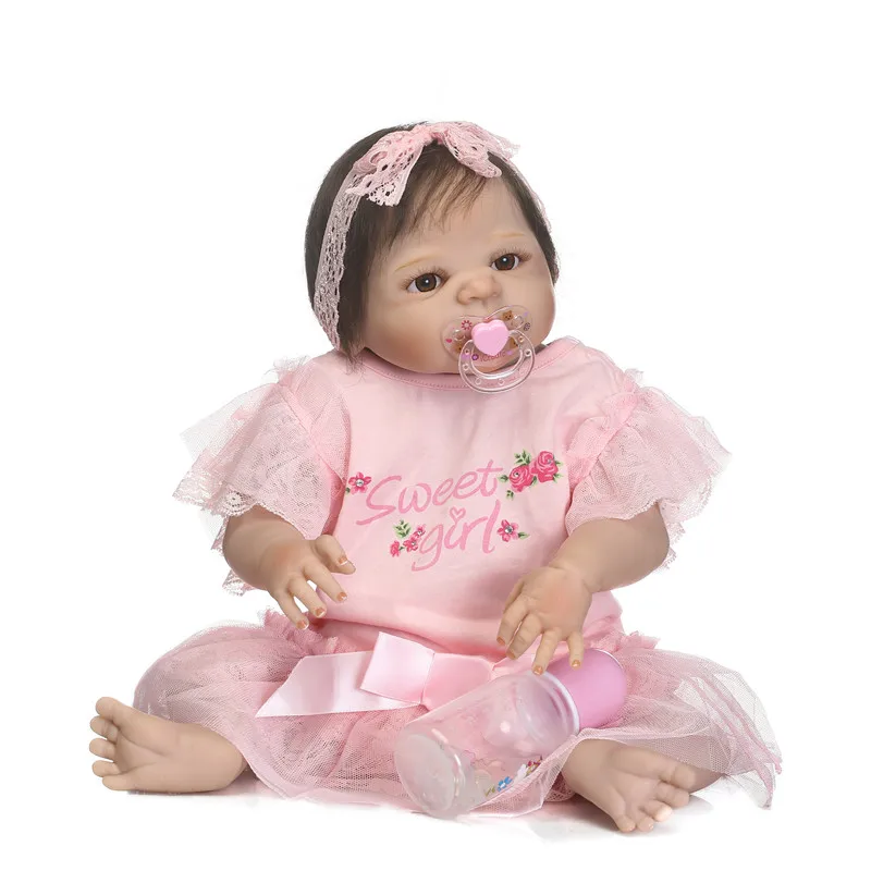 22" 55cm vivid Full Body Reborn Silicone baby dolls bebe alive lol toys reborn for children Birthday Gift Present Bathe Toy
22" 55cm vivid Full Body Reborn Silicone baby dolls bebe alive lol toys reborn for children Birthday Gift Present Bathe Toy