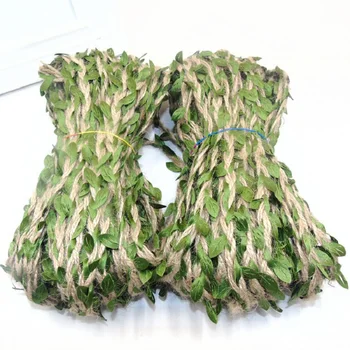 2M 5M Jute Ivy Rattan Artificial Silk Green Leaves Jute Rope DIY Leaf Garland for Wedding Home Party Wall Decoration Fake Plant 
2M 5M Jute Ivy Rattan Artificial Silk Green Leaves Jute Rope DIY Leaf Garland for Wedding Home Party Wall Decoration Fake Plant