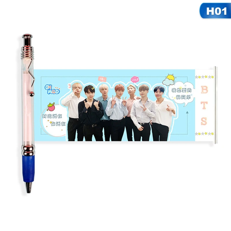 1Pcs K-pop BTS Bangtan Boys Gel Pen Black Ink 0.5mm Gel Pen With Cute Photo 4 Styles Novelty Fans Stationery Gift
1Pcs K-pop BTS Bangtan Boys Gel Pen Black Ink 0.5mm Gel Pen With Cute Photo 4 Styles Novelty Fans Stationery Gift
