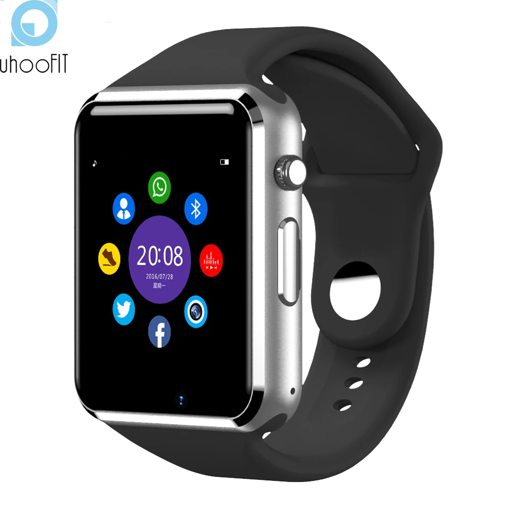 Uhoofit A1 Смарт часы с Шагомер Камера sim-карты вызова Smartwatch для huawei Xiaomi Android iPhone лучше