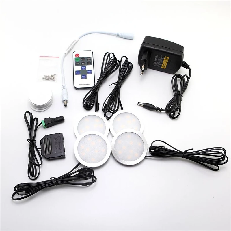 Under Cabinet LED Puck Lights Downlight Spotlights 11-key RF Remote Control Dimmable Cold/Warm White For Kitchen 8PCS
Under Cabinet LED Puck Lights Downlight Spotlights 11-key RF Remote Control Dimmable Cold/Warm White For Kitchen 8PCS