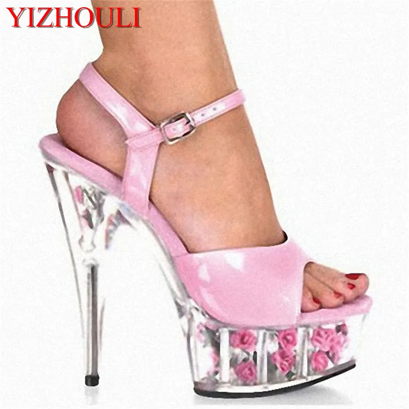 Pink Transparent Fashion Romantic Rose 15cm High-Heeled Shoes Princess Dancing Sandals 6 Inch Exotic Sexy Flowers Crystal Sandal
Pink Transparent Fashion Romantic Rose 15cm High-Heeled Shoes Princess Dancing Sandals 6 Inch Exotic Sexy Flowers Crystal Sandal