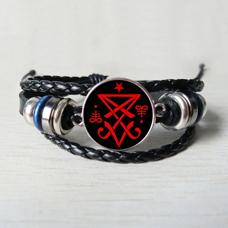 Lucifer Satan Leather Bracelet Bronze Mystery Seal Cheap Round Geometry Simple Bracelet Jewelry
Lucifer Satan Leather Bracelet Bronze Mystery Seal Cheap Round Geometry Simple Bracelet Jewelry