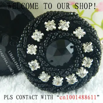 Plastic Hand made Pretty Beads Button, Black Shank Diamand Button 39MM Decorative coat dress bag shoes 5 Pcs/lot Free shipping
Plastic Hand made Pretty Beads Button, Black Shank Diamand Button 39MM Decorative coat dress bag shoes 5 Pcs/lot Free shipping