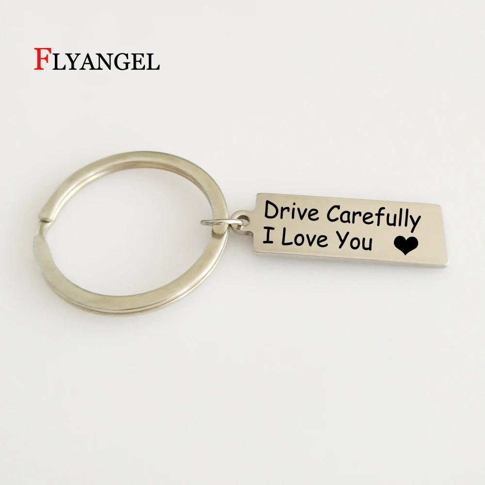 "Drive Carefully I Love You" Women Men Keychains Gift Car Key Ring Holder Jewelry Couples Lovers Car Key Chain High Quality
"Drive Carefully I Love You" Women Men Keychains Gift Car Key Ring Holder Jewelry Couples Lovers Car Key Chain High Quality
