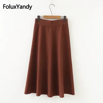 Korean Style Solid Knitting Skirt A-line Loose Mid-Calf Autumn Winter Skirts Plus Size XXXL Brown Gray Black SWM1158
Korean Style Solid Knitting Skirt A-line Loose Mid-Calf Autumn Winter Skirts Plus Size XXXL Brown Gray Black SWM1158