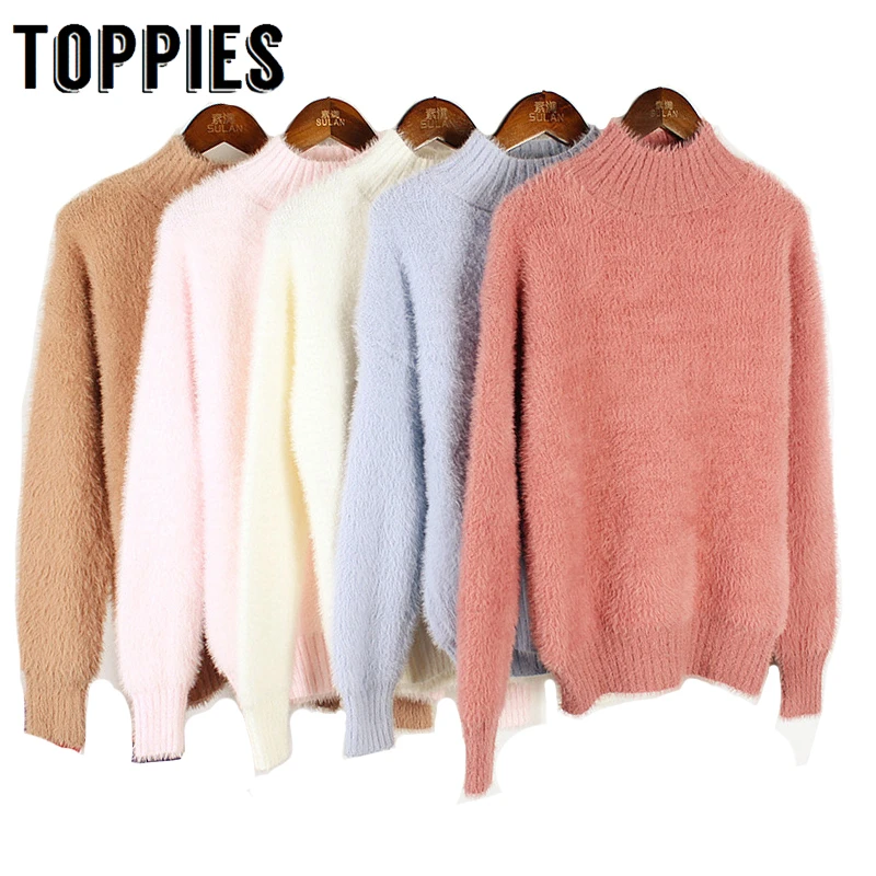 2019 Winter Women Sweaters Knitted Mohair Pullovers Solid Color Pink Female Jumpers Korean Cute Sweater
2019 Winter Women Sweaters Knitted Mohair Pullovers Solid Color Pink Female Jumpers Korean Cute Sweater