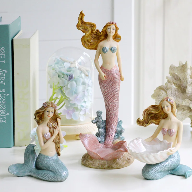 Creative Mermaid Kawaii Animals Home decor Wedding gift fairy garden miniatures resin Figurines Miniatures fish tank Accessories
Creative Mermaid Kawaii Animals Home decor Wedding gift fairy garden miniatures resin Figurines Miniatures fish tank Accessories