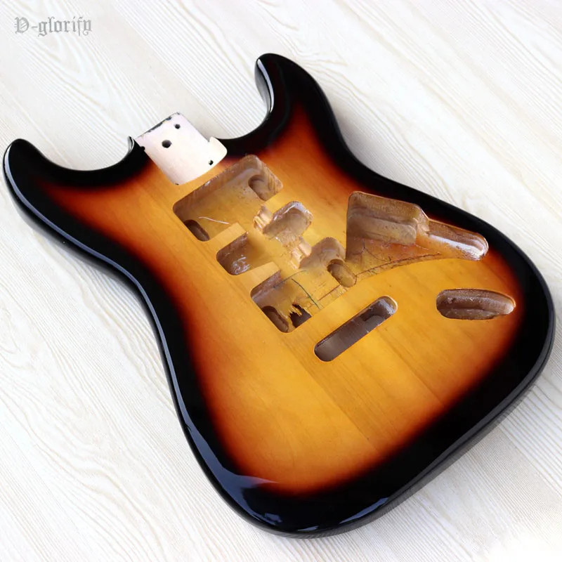 Хорошее качество ST корпус электрогитары из тополя гитары белого красного цвета