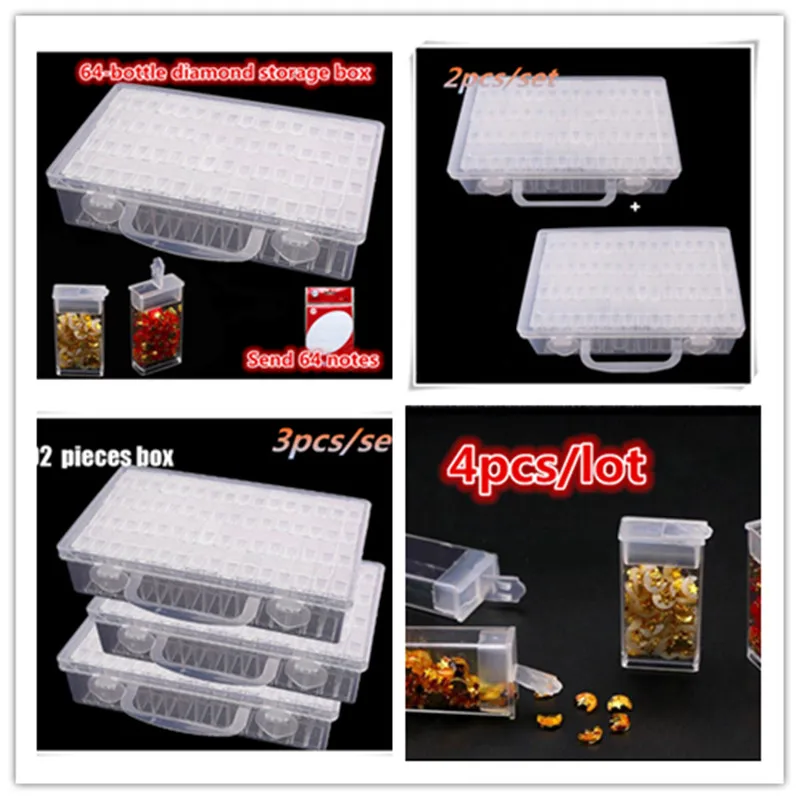 64/128/pcs Diamond Painting Tools Beads Container Rhinestone Diamond Embroidery Stone Storage Accessory Mosaic Convenience Box 
64/128/pcs Diamond Painting Tools Beads Container Rhinestone Diamond Embroidery Stone Storage Accessory Mosaic Convenience Box