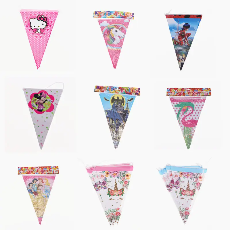 10pcs Hello Kitty Ladybug girl Batman Avengers Theme Flag happy birthday party banner party decoration supplies
10pcs Hello Kitty Ladybug girl Batman Avengers Theme Flag happy birthday party banner party decoration supplies