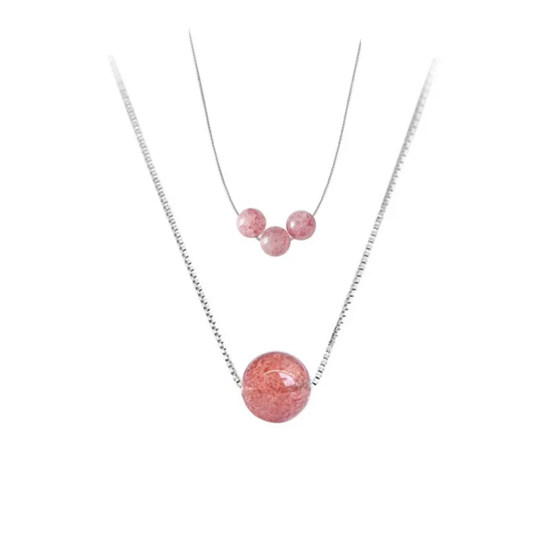 S925 pure silver Natural strawberry Pendants Necklace for women crystal collarbone chain Crystal Jewelry Necklaces
S925 pure silver Natural strawberry Pendants Necklace for women crystal collarbone chain Crystal Jewelry Necklaces