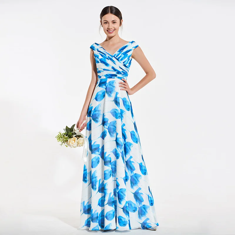 Tanpell printing bridesmaid dress v neck pleating floor length a line gown women wedding party formal custom bridesmaid dresses
Tanpell printing bridesmaid dress v neck pleating floor length a line gown women wedding party formal custom bridesmaid dresses