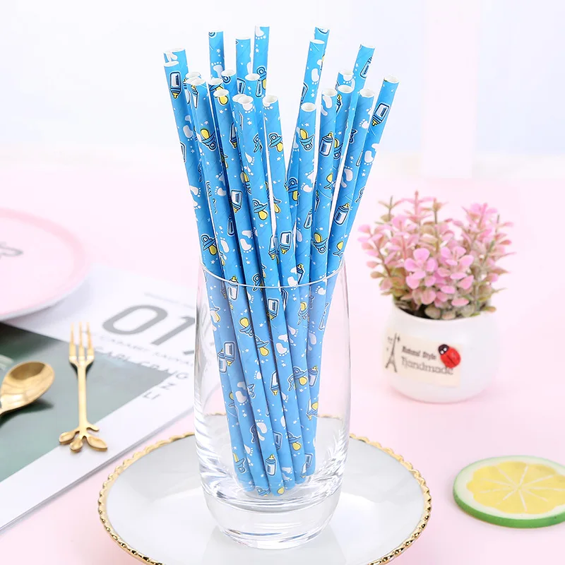 25pcs Disposable Paper Straws Blue Pacifier Bottle Patterned Drink Straw Baby Shower Birthday Party Tableware Decoration
25pcs Disposable Paper Straws Blue Pacifier Bottle Patterned Drink Straw Baby Shower Birthday Party Tableware Decoration