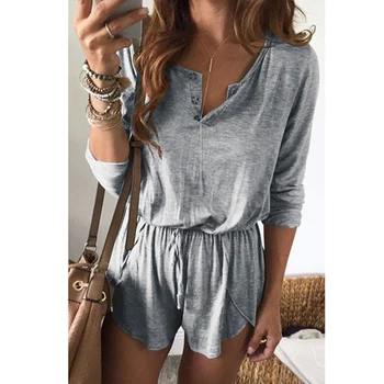 Solid Loose Playsuits Bodysuit Rompers Women Summer 2019 Casual Beach Jumpsuit Shorts Short Sleeve Elegant Overalls For Women
Solid Loose Playsuits Bodysuit Rompers Women Summer 2019 Casual Beach Jumpsuit Shorts Short Sleeve Elegant Overalls For Women