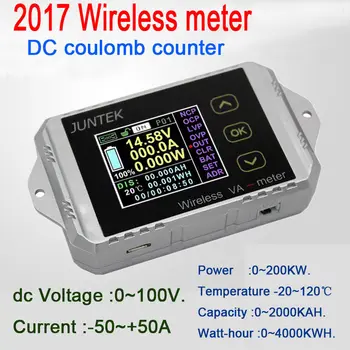 DC 100V 30A Wireless Voltmeter Ammeter power Meter car battery capacity voltage current KWh Watt Monitor coulomb meter
DC 100V 30A Wireless Voltmeter Ammeter power Meter car battery capacity voltage current KWh Watt Monitor coulomb meter