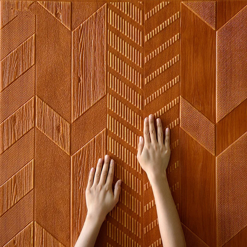Wholesale 3D Imitation Wood grain wallsticker soft foam 70x70cm self-adhesive waterproof wallpaper Interior decoration stickers
Wholesale 3D Imitation Wood grain wallsticker soft foam 70x70cm self-adhesive waterproof wallpaper Interior decoration stickers