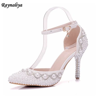 2018 Spring Crystal Sandals Elegant Princess Pearl Wedding Dress Shoes High Heels White Point Pumps Small Big Size XY-A0083
2018 Spring Crystal Sandals Elegant Princess Pearl Wedding Dress Shoes High Heels White Point Pumps Small Big Size XY-A0083