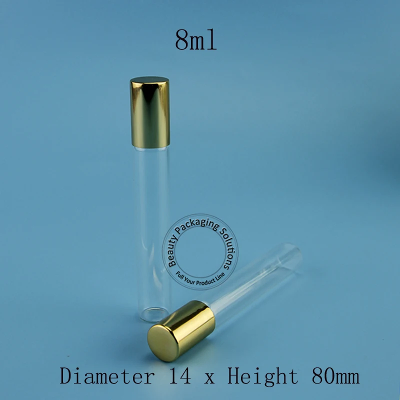 50pcs/lot 8ml Glass Essential Oil Bottle Gold Cap Roll on Pot Perfume Container Refillable Cosmetic 8g Packaging
50pcs/lot 8ml Glass Essential Oil Bottle Gold Cap Roll on Pot Perfume Container Refillable Cosmetic 8g Packaging
