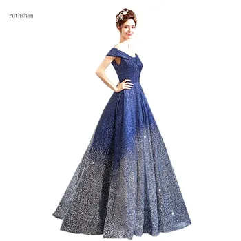 ruthshen Reflective Dress Contrast Color A-line Dark Blue Sequin Prom Dresses V-neck Off The Shoulder Robe De Soiree Party Gowns
ruthshen Reflective Dress Contrast Color A-line Dark Blue Sequin Prom Dresses V-neck Off The Shoulder Robe De Soiree Party Gowns