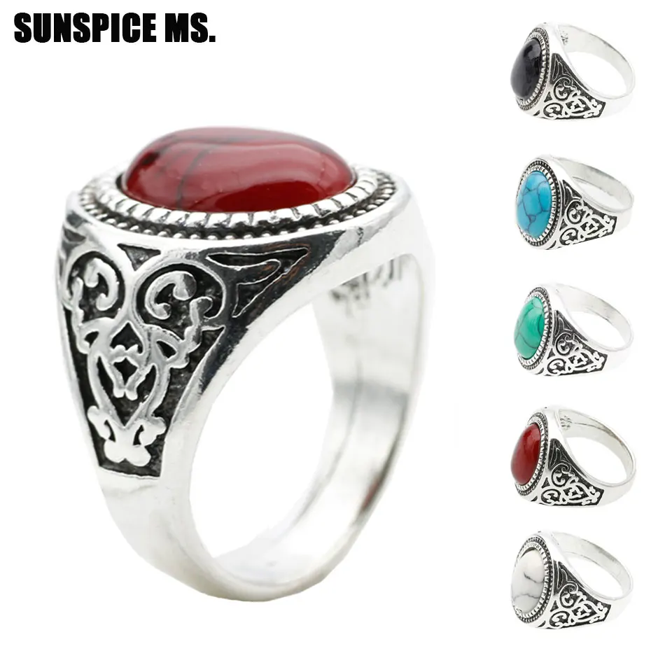 Ethnic Bohemia Stone Rings For Women Antique Silver Color Retro Finger Ring Turkey Charm Jewelry Relief Flower Natural Stone
Ethnic Bohemia Stone Rings For Women Antique Silver Color Retro Finger Ring Turkey Charm Jewelry Relief Flower Natural Stone