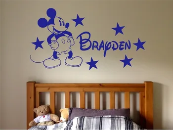 Personalized Mickey Mouse Name Decal Wall Stickers Home Decor Custom Baby Name Vinyl Sticker Nursery Boys Bedroom Mural JW157
Personalized Mickey Mouse Name Decal Wall Stickers Home Decor Custom Baby Name Vinyl Sticker Nursery Boys Bedroom Mural JW157