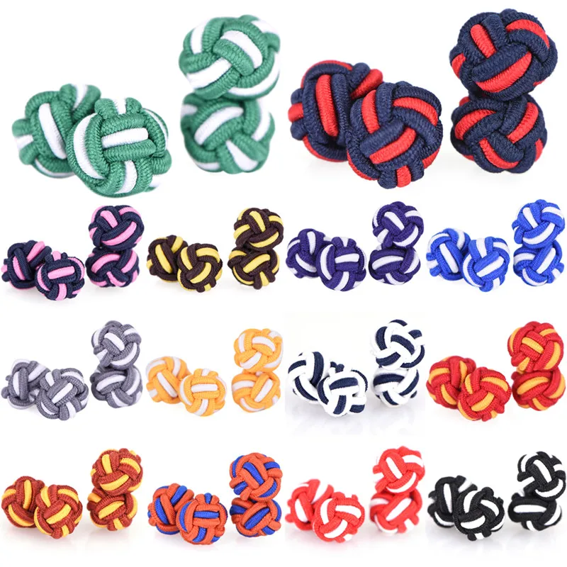 1 pair Rope Ball Knot Cufflinks for Men High Quality Silk Cuff Links for Wedding Fashion Men's Business Cufflink Brand Jewelry
1 pair Rope Ball Knot Cufflinks for Men High Quality Silk Cuff Links for Wedding Fashion Men's Business Cufflink Brand Jewelry
