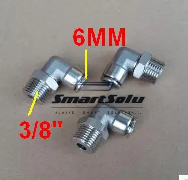 Free shipping 10pcs/lot 6MM Tube Size 3/8" Thread stainless steel pipe elbow pneumatic fittings
Free shipping 10pcs/lot 6MM Tube Size 3/8" Thread stainless steel pipe elbow pneumatic fittings