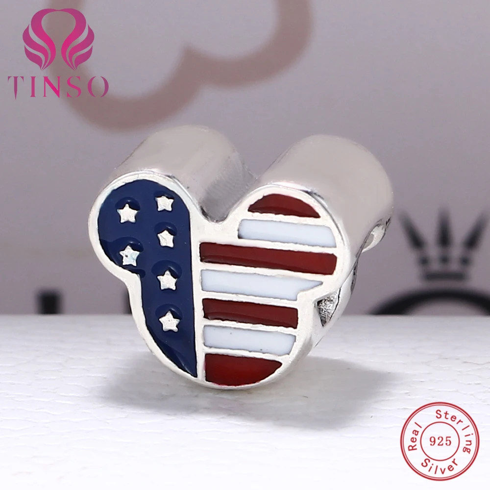 High Quality 925 Sterling Silver American Flag Mickey Mouse Charms Beads Fit Original Pandora Bracelet Authentic Jewelry
High Quality 925 Sterling Silver American Flag Mickey Mouse Charms Beads Fit Original Pandora Bracelet Authentic Jewelry