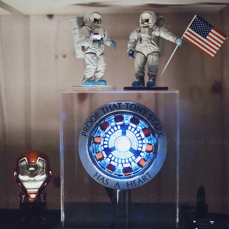 SupportEndgame cool 1:1 scale Iron Man Arc Reactor A generation of glowing iron man heart model with LED Light Action Figure Toy
SupportEndgame cool 1:1 scale Iron Man Arc Reactor A generation of glowing iron man heart model with LED Light Action Figure Toy