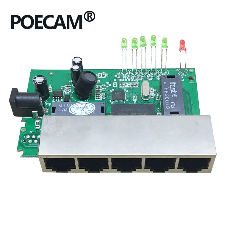 5Port 10/100Mbps Passive POE Switch 12V 15V 18V 24V Supply Splitter 45/+ 78/- IP Carema IP phone Access control LED Display
5Port 10/100Mbps Passive POE Switch 12V 15V 18V 24V Supply Splitter 45/+ 78/- IP Carema IP phone Access control LED Display