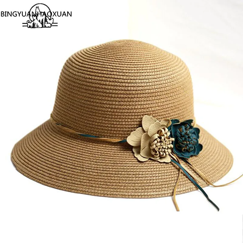 BINGYUANHAOXUAN New Hot Sale Summer Fashion Hat For Women Flower Hat Girls Spring and Summer Capeline Beach Hat Straw Hats
BINGYUANHAOXUAN New Hot Sale Summer Fashion Hat For Women Flower Hat Girls Spring and Summer Capeline Beach Hat Straw Hats