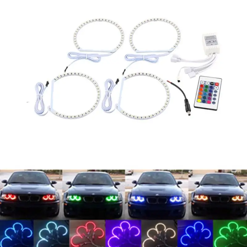(131+146)mm*2pc Car Ring 5050 Halo Rings Headlight Car Angel Eyes RGB Semicircle 12V LED Controller 24Keys FOR BMW
(131+146)mm*2pc Car Ring 5050 Halo Rings Headlight Car Angel Eyes RGB Semicircle 12V LED Controller 24Keys FOR BMW