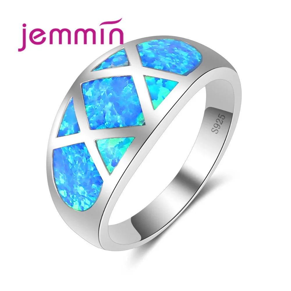 Jemmin 925 Sterling Silver Blue Fire Opal Rings For Women Hot Sale Fashion Jewelry Elegant Wedding Rings 
Jemmin 925 Sterling Silver Blue Fire Opal Rings For Women Hot Sale Fashion Jewelry Elegant Wedding Rings