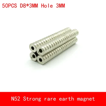 50pcs/Set Disc Mini 8x3mm with Bore 3mm N52 Rare Earth Strong Neodymium Magnet Bulk Super Strong Round Shape Magnets
50pcs/Set Disc Mini 8x3mm with Bore 3mm N52 Rare Earth Strong Neodymium Magnet Bulk Super Strong Round Shape Magnets