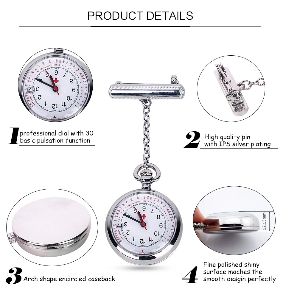 ALK VISION nurse watch fob nurse pocket watch doctor 2017 top brand quartz brooch medical watch pendants rose gold silver 14